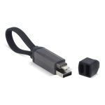 Cavo di ricarica portatile con molteplici ingressi e uscite color nero terza vista