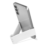 Supporto pieghevole per telefono portatile personalizzabile color bianco terza vista