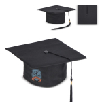 Classico cappello di laurea americano nero personalizzabile