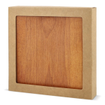 Gioco solitario in scatola di legno che funge da tavolo e contenitore color naturale settima vista