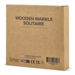 Gioco solitario in scatola di legno che funge da tavolo e contenitore color naturale ottava vista