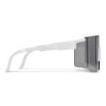 Occhiali sportivi ad alte prestazioni colorati con lenti argentate color bianco terza vista