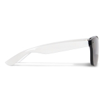 Occhiali da sole con lenti specchiate UV400 e stanghette colorate color bianco terza vista