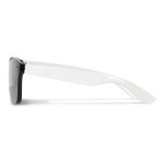 Occhiali da sole con lenti specchiate UV400 e stanghette colorate color bianco quarta vista