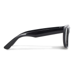 Occhiali da sole neri con protezione UV400 e montatura elegante color nero terza vista