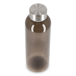 Borraccia di plastica riciclata con tappo argento da 500 ml color nero trasparente terza vista