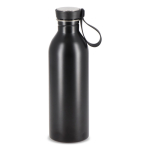 Borraccia in acciaio inox con manico in silicone sul tappo 500 ml color nero