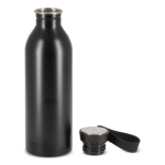Borraccia in acciaio inox con manico in silicone sul tappo 500 ml color nero seconda vista
