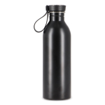 Borraccia in acciaio inox con manico in silicone sul tappo 500 ml color nero quinta vista