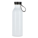 Borraccia in acciaio inox con manico in silicone sul tappo 500 ml color bianco quarta vista