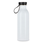 Borraccia in acciaio inox con manico in silicone sul tappo 500 ml color bianco quinta vista