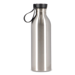 Borraccia in acciaio inox con manico in silicone sul tappo 500 ml color argento quinta vista