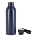 Borraccia in acciaio inox con manico in silicone sul tappo 500 ml color blu scuro seconda vista