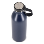 Borraccia in acciaio inox con manico in silicone sul tappo 500 ml color blu scuro terza vista