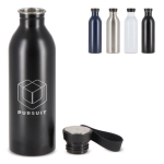 Borraccia in acciaio inox con manico in silicone sul tappo 500 ml