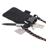 Tracolla compatta per portare oggetti essenziali quotidiani color nero quarta vista