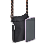 Tracolla compatta per portare oggetti essenziali quotidiani color nero quinta vista