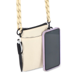 Tracolla compatta per portare oggetti essenziali quotidiani color beige quinta vista