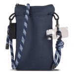 Tracolla compatta per portare oggetti essenziali quotidiani color blu scuro seconda vista