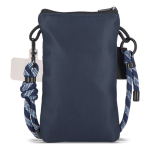 Tracolla compatta per portare oggetti essenziali quotidiani color blu scuro terza vista