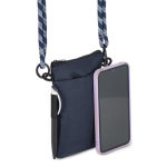 Tracolla compatta per portare oggetti essenziali quotidiani color blu scuro quinta vista