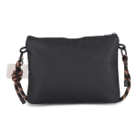 Tracolla rettangolare per portare oggetti essenziali quotidiani color nero terza vista