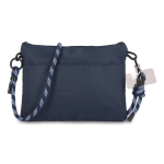 Tracolla rettangolare per portare oggetti essenziali quotidiani color blu scuro seconda vista