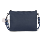 Tracolla rettangolare per portare oggetti essenziali quotidiani color blu scuro terza vista