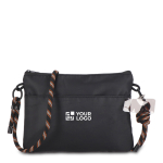 Tracolla rettangolare per portare oggetti essenziali quotidiani vista area di stampa