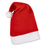 Cappello di Babbo Natale personalizzabile in flanella e tatto morbido color rosso