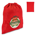 Grande sacchetto regalo in feltro con cordoncini coordinati