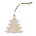 Decorazione a forma di abete in legno da personalizzare Xmas tree color naturale