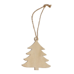 Decorazione a forma di abete in legno da personalizzare Xmas tree color naturale terza vista