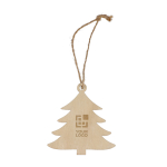 Decorazione a forma di abete in legno da personalizzare Xmas tree vista area di stampa