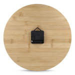 Orologio da parete minimalista in bambù personalizzabile color naturale terza vista
