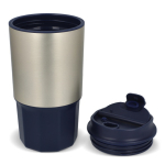 Bicchiere da asporto in acciaio inox con tappo antigoccia 450 ml color blu scuro seconda vista