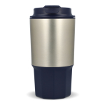 Bicchiere da asporto in acciaio inox con tappo antigoccia 450 ml color blu scuro terza vista
