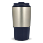 Bicchiere da asporto in acciaio inox con tappo antigoccia 450 ml color blu scuro sesta vista