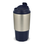 Bicchiere da asporto in acciaio inox con tappo antigoccia 450 ml color blu scuro settima vista