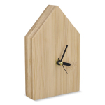 Orologio da tavolo in bambù a forma di casa personalizzabile color naturale