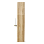 Orologio da tavolo in bambù a forma di casa personalizzabile color naturale quinta vista