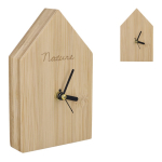 Orologio da tavolo in bambù a forma di casa personalizzabile