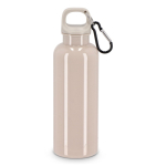 Borraccia di plastica in colori vivaci con tappo coordinato 500 ml color beige