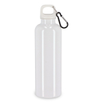 Borraccia di plastica in colori vivaci con tappo coordinato 750 ml color bianco