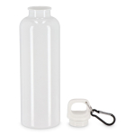 Borraccia di plastica in colori vivaci con tappo coordinato 750 ml color bianco seconda vista