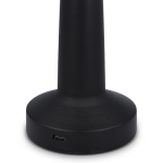 Lampada da comodino con 3 modalità di luce e sensore touch color nero terza vista