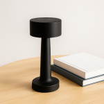 Lampada da comodino con 3 modalità di luce e sensore touch color nero quarta vista