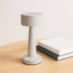 Lampada da comodino con 3 modalità di luce e sensore touch color beige quarta vista