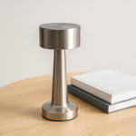 Lampada da comodino con 3 modalità di luce e sensore touch color argento quarta vista