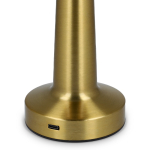 Lampada da comodino con 3 modalità di luce e sensore touch color oro terza vista